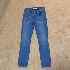 Madewell Skinny Jeans in Deep Blue